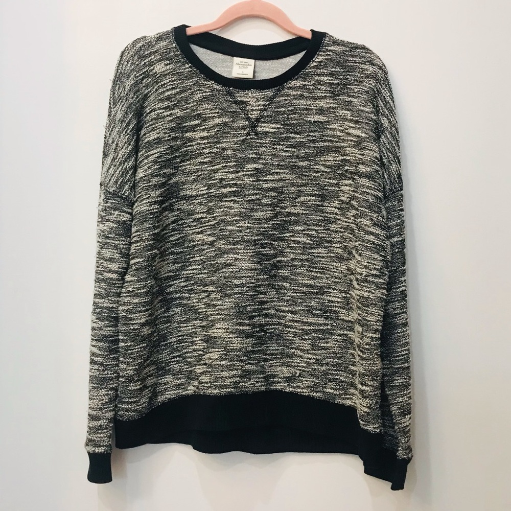 Abercrombie & Fitch black gray sweater sz small
